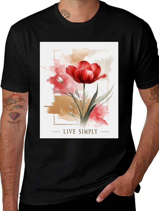 Live Simply Tulip Graphic T-Shirt
