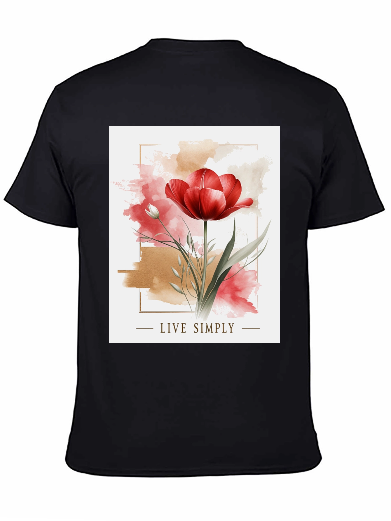 Live Simply Tulip Graphic T-Shirt