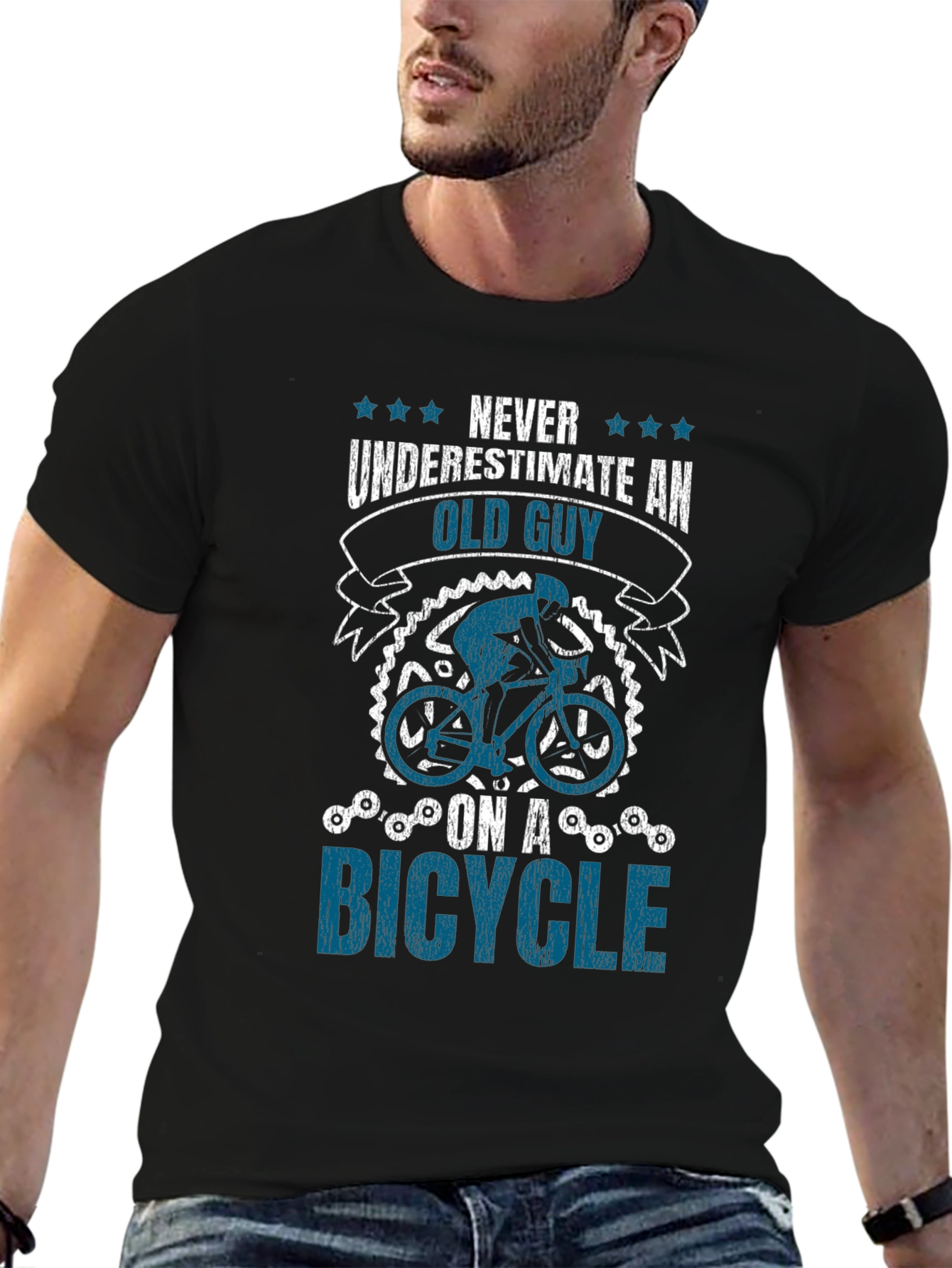 Never Underestimate An Old Guy On A Bicycle T-Shirt
