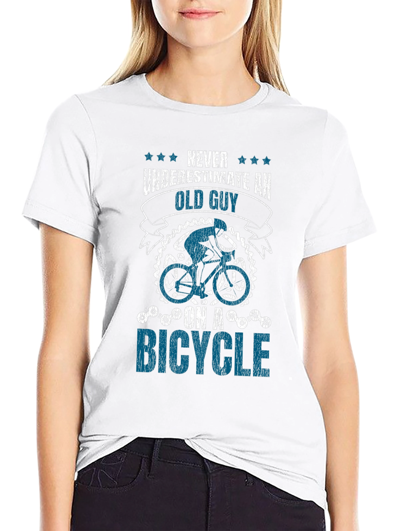 Never Underestimate An Old Guy On A Bicycle T-Shirt