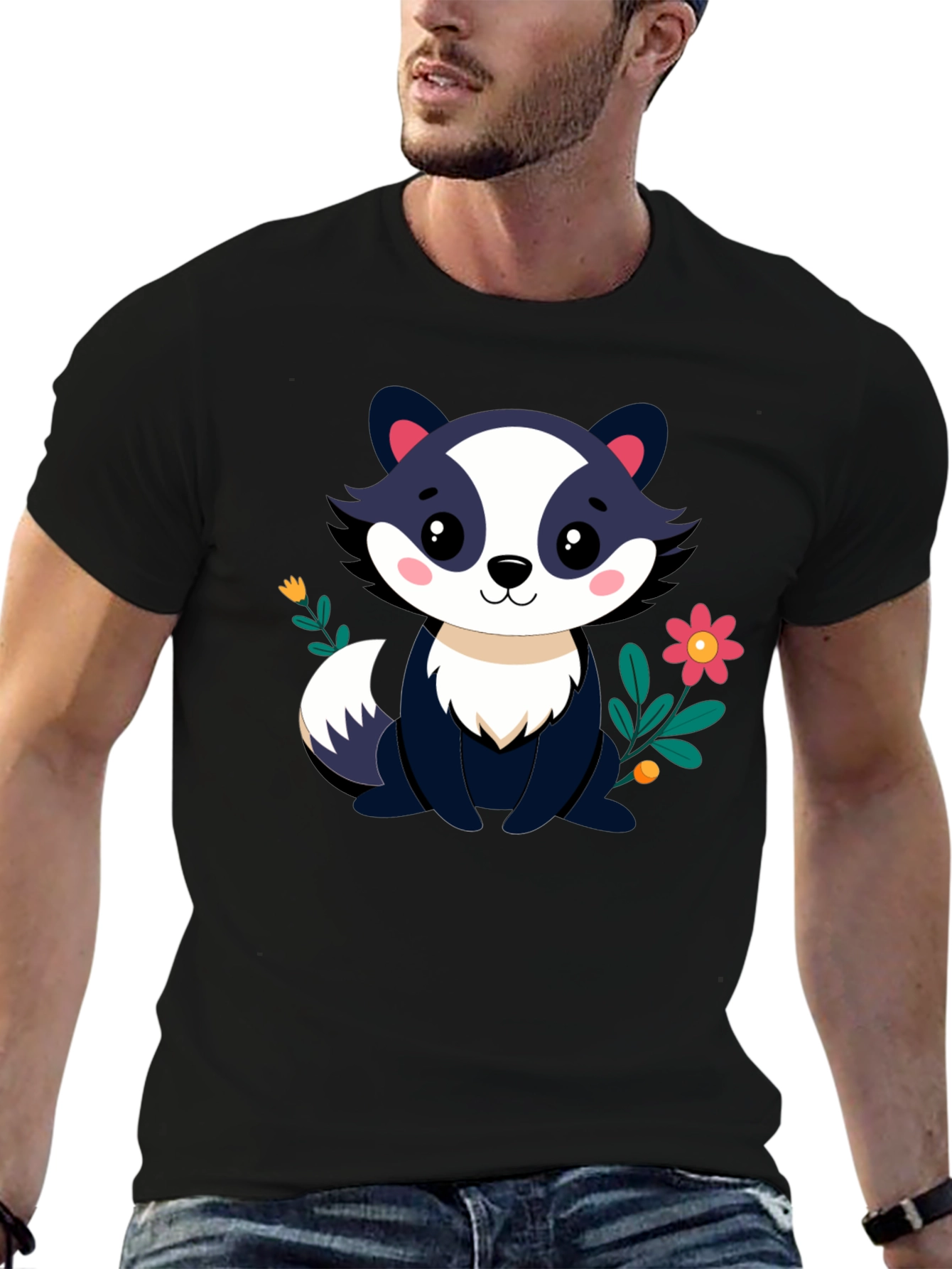 Cute Cartoon Badger T-Shirt
