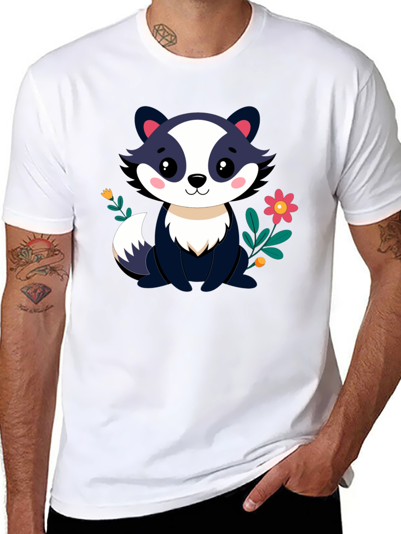 Cute Cartoon Badger T-Shirt
