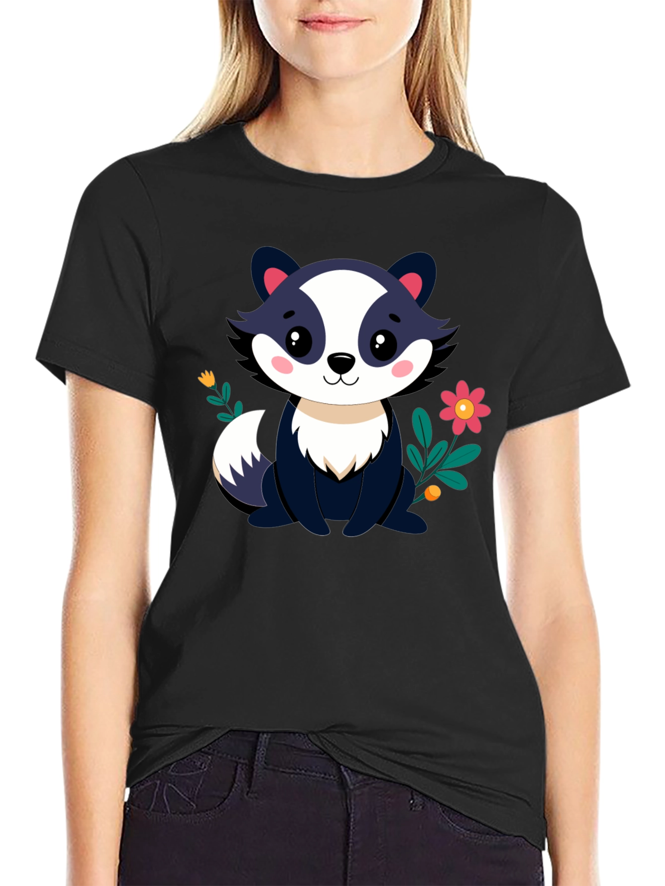 Cute Cartoon Badger T-Shirt