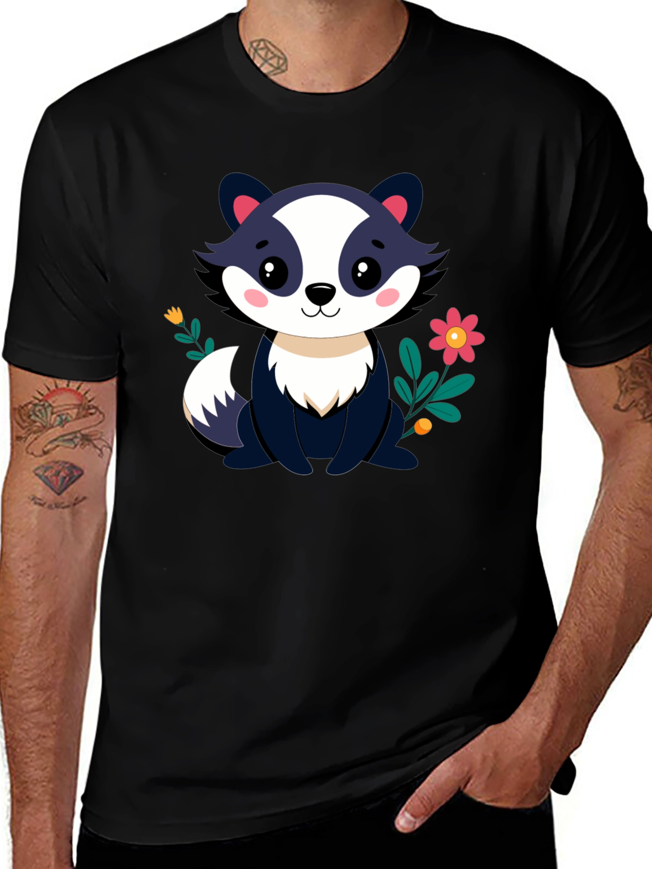 Cute Cartoon Badger T-Shirt