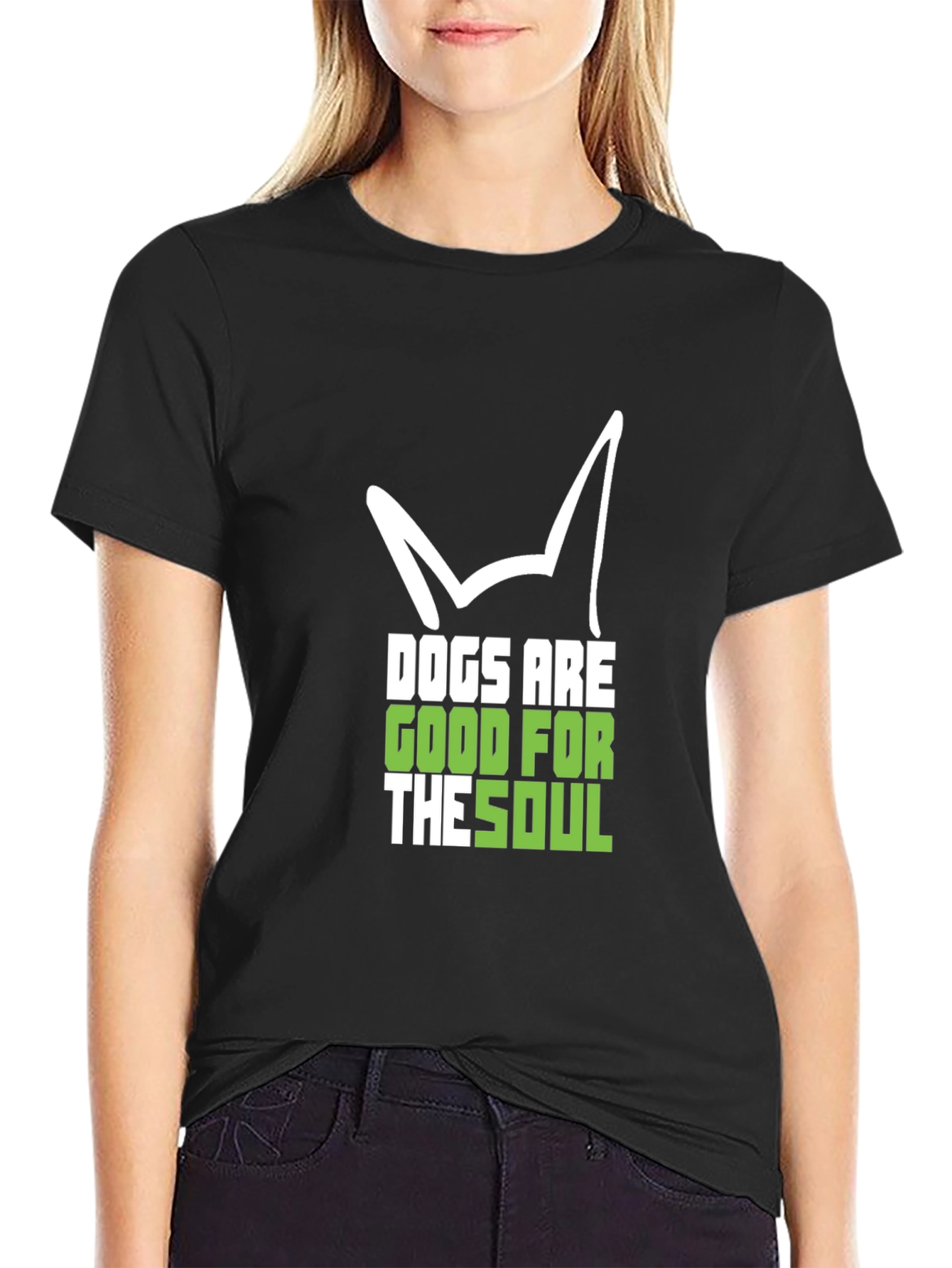 Dogs Are Good For The Soul Black T-Shirt