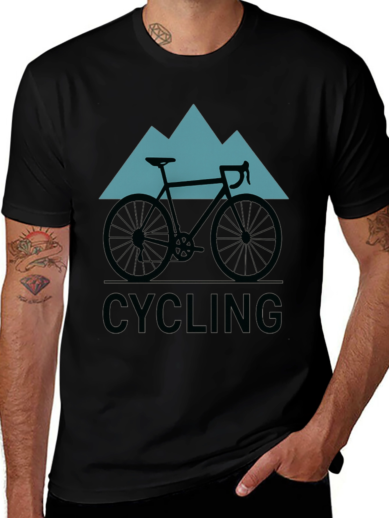 Cycling Mountain Graphic T-Shirt
