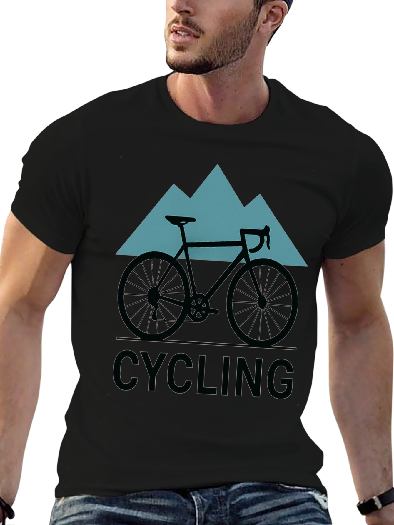 Cycling Mountain Graphic T-Shirt
