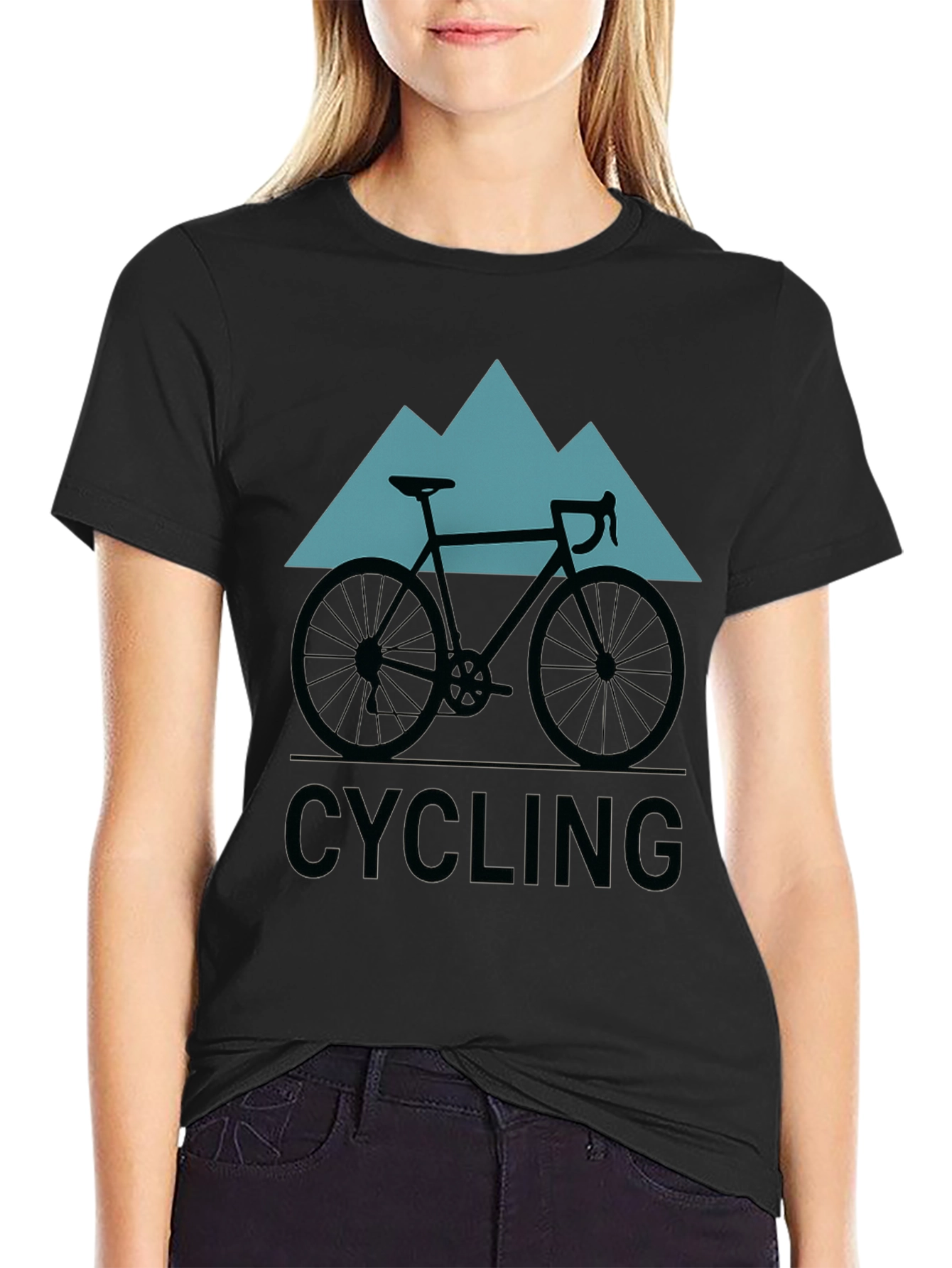 Cycling Mountain Graphic T-Shirt