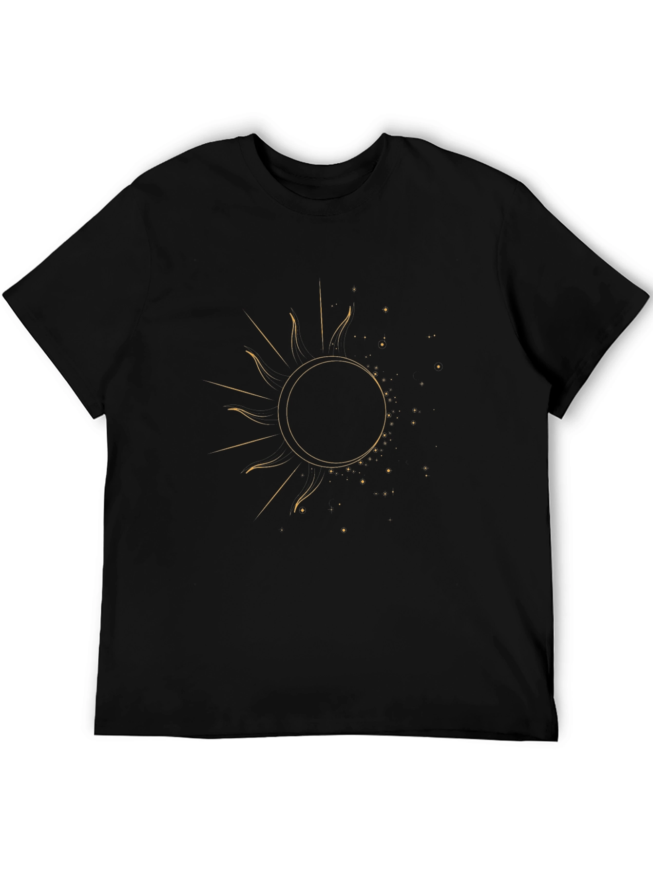 Celestial Sun Graphic Tee - Stylish Black T-Shirt