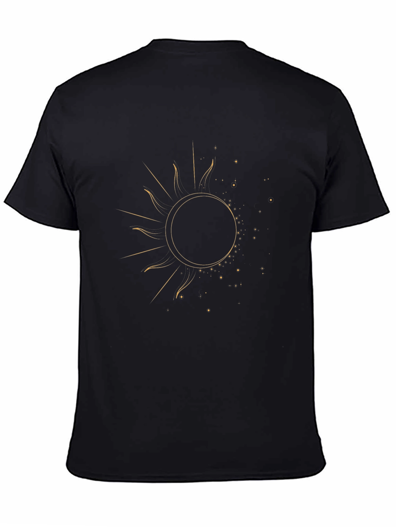 Celestial Sun Graphic Tee - Stylish Black T-Shirt