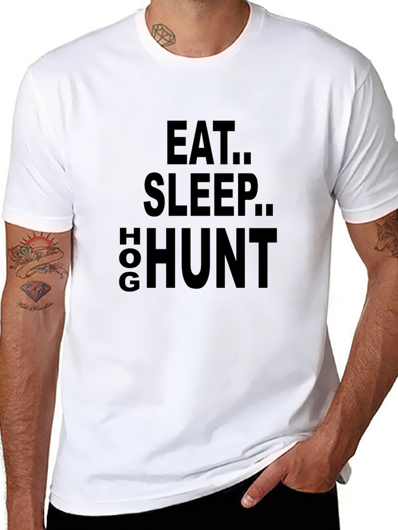 Eat Sleep Hog Hunt T-Shirt - Black