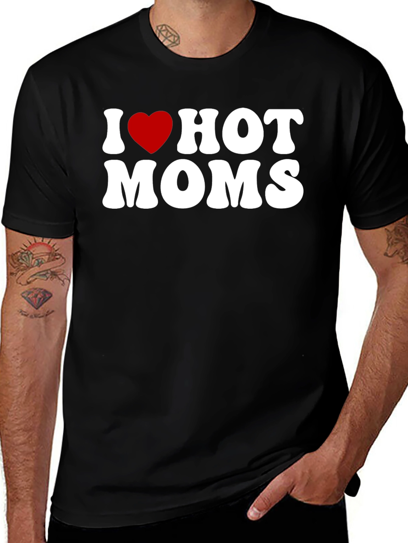 I Heart Hot Moms Graphic Tee