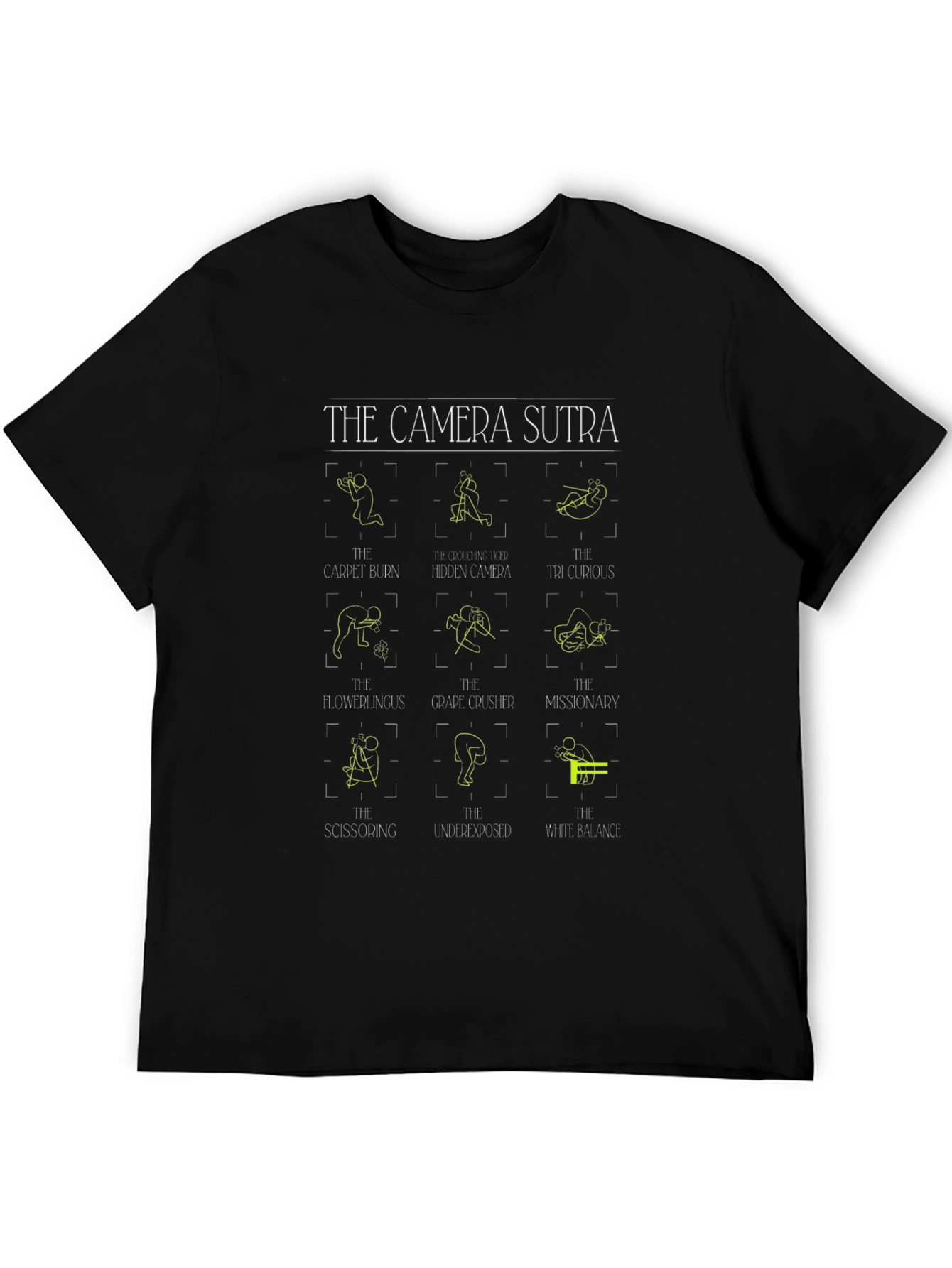 Camera Sutra T-Shirt - Photography Poses Graphic Tee