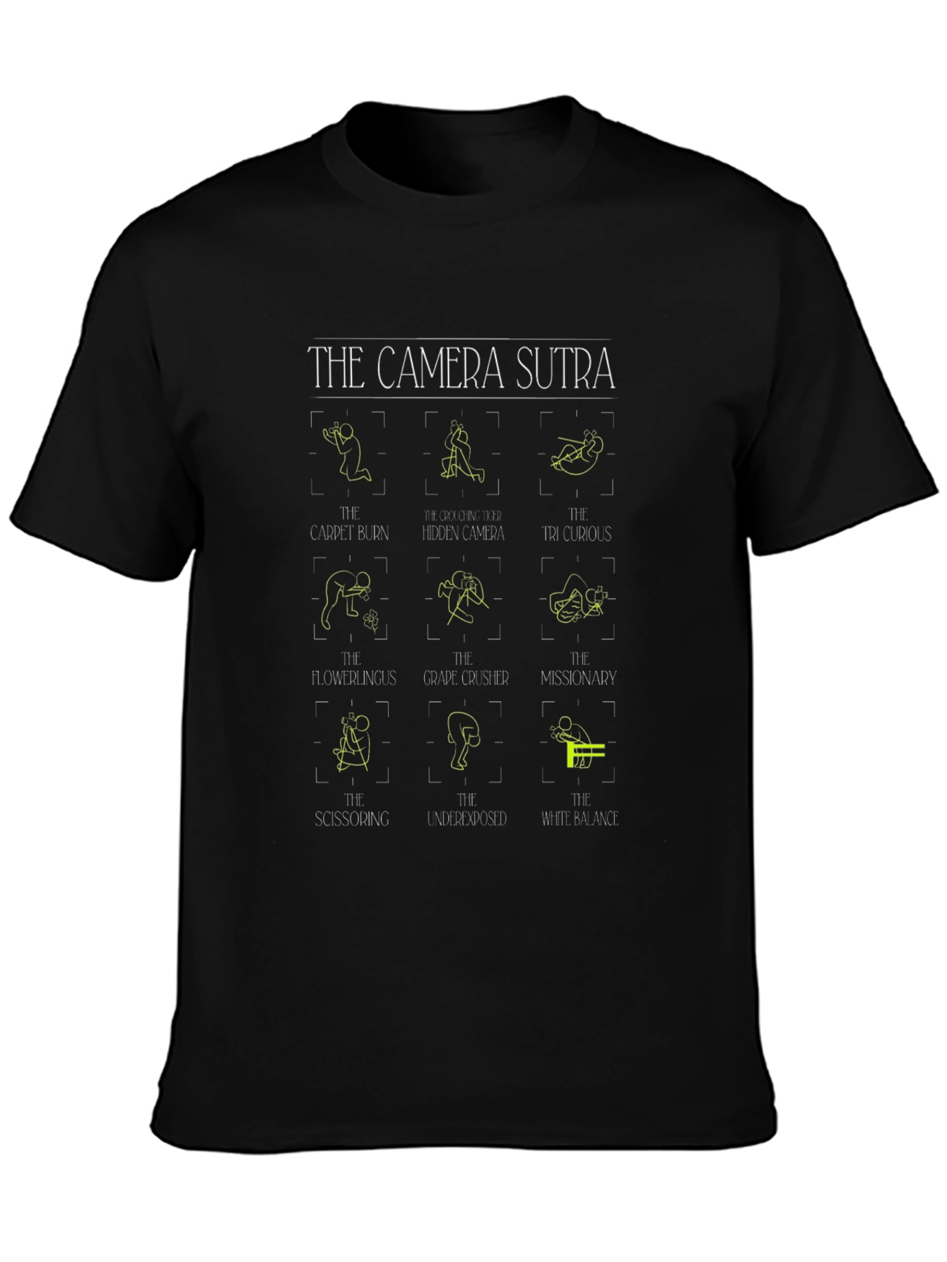 Camera Sutra T-Shirt - Photography Poses Graphic Tee