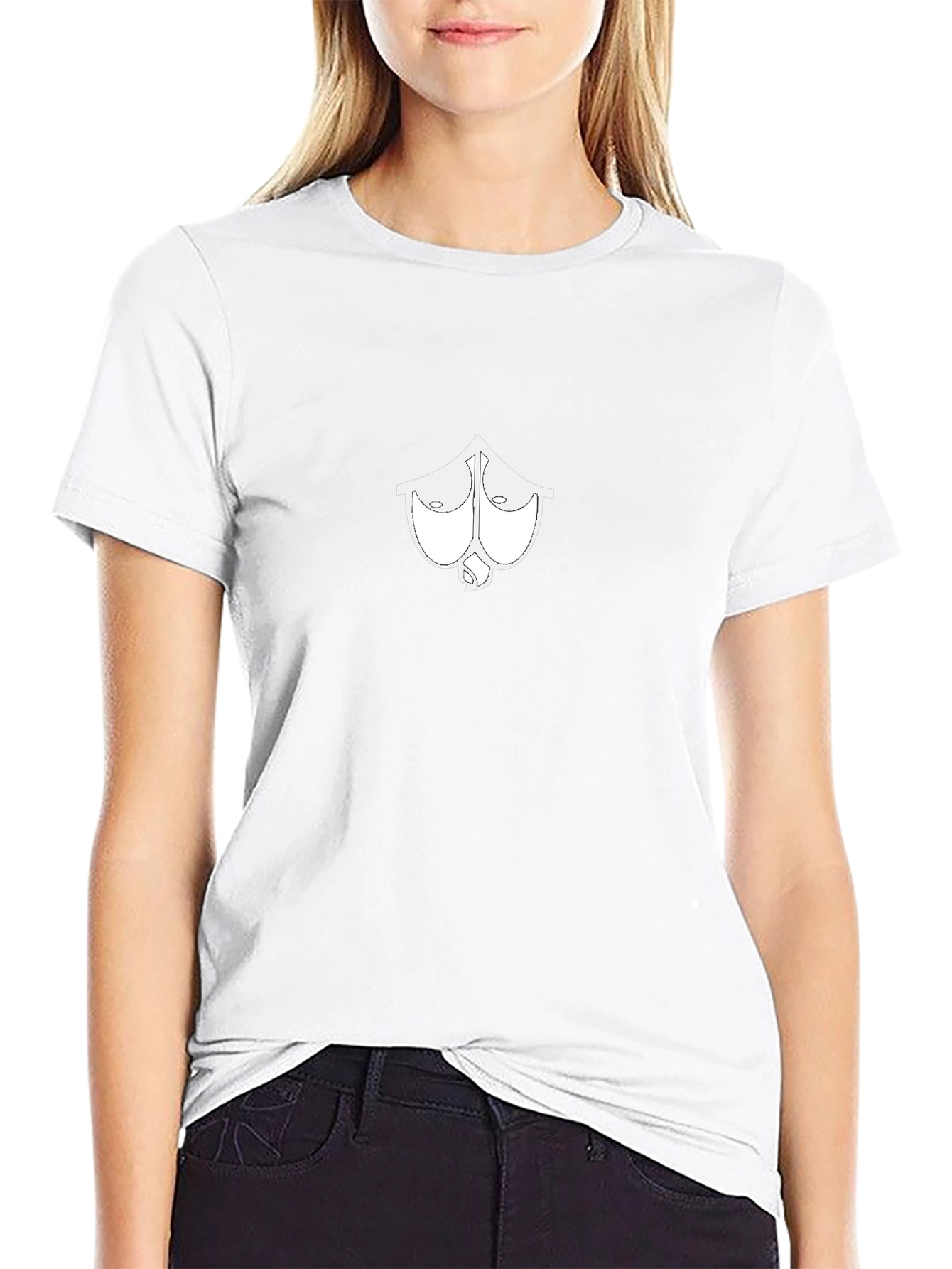 Mens Black T-Shirt with Boobs Ace Spade Graphic Print