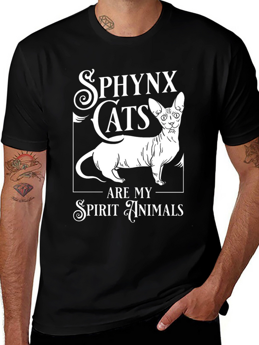 Sphynx Cat Spirit Animal T-Shirt - Unisex Black Tee