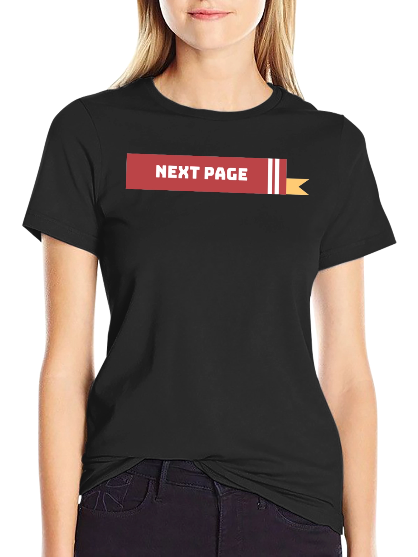 Next Page Black Graphic Tee Shirt