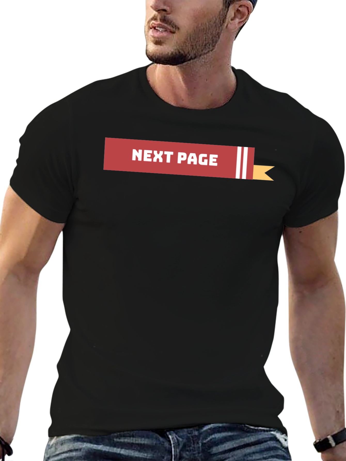 Next Page Black Graphic Tee Shirt