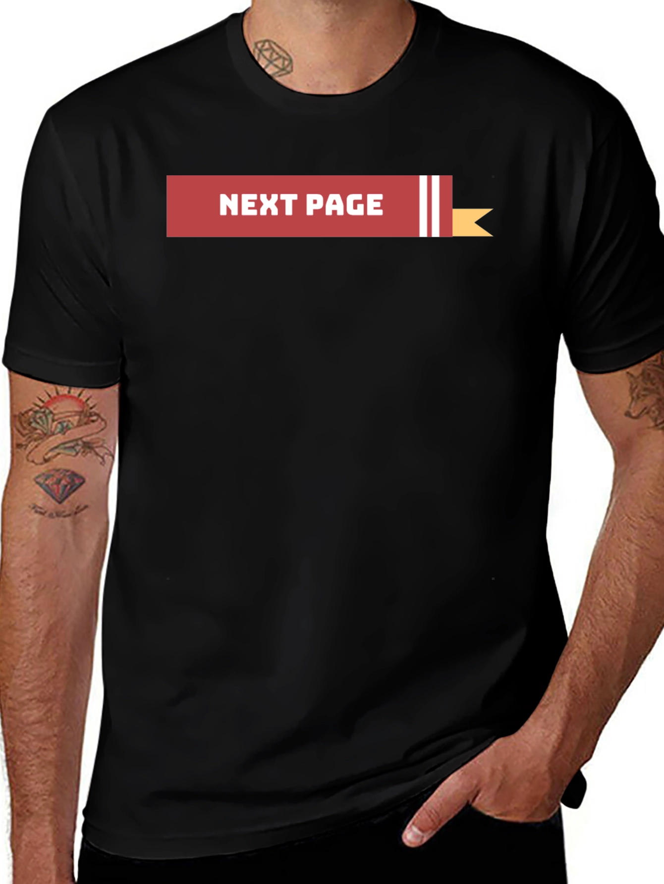 Next Page Black Graphic Tee Shirt