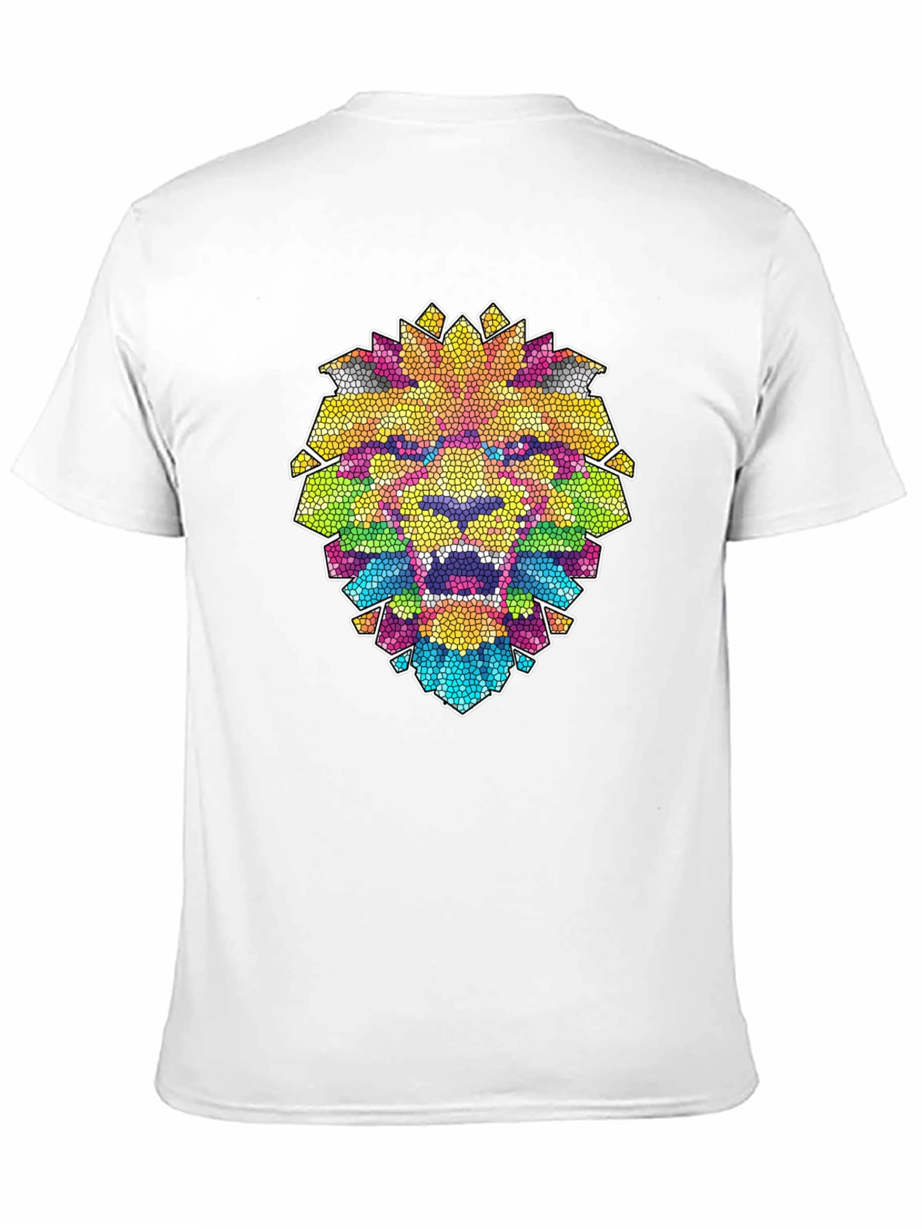 Mosaic Lion Graphic Tee - Mens Black T-Shirt