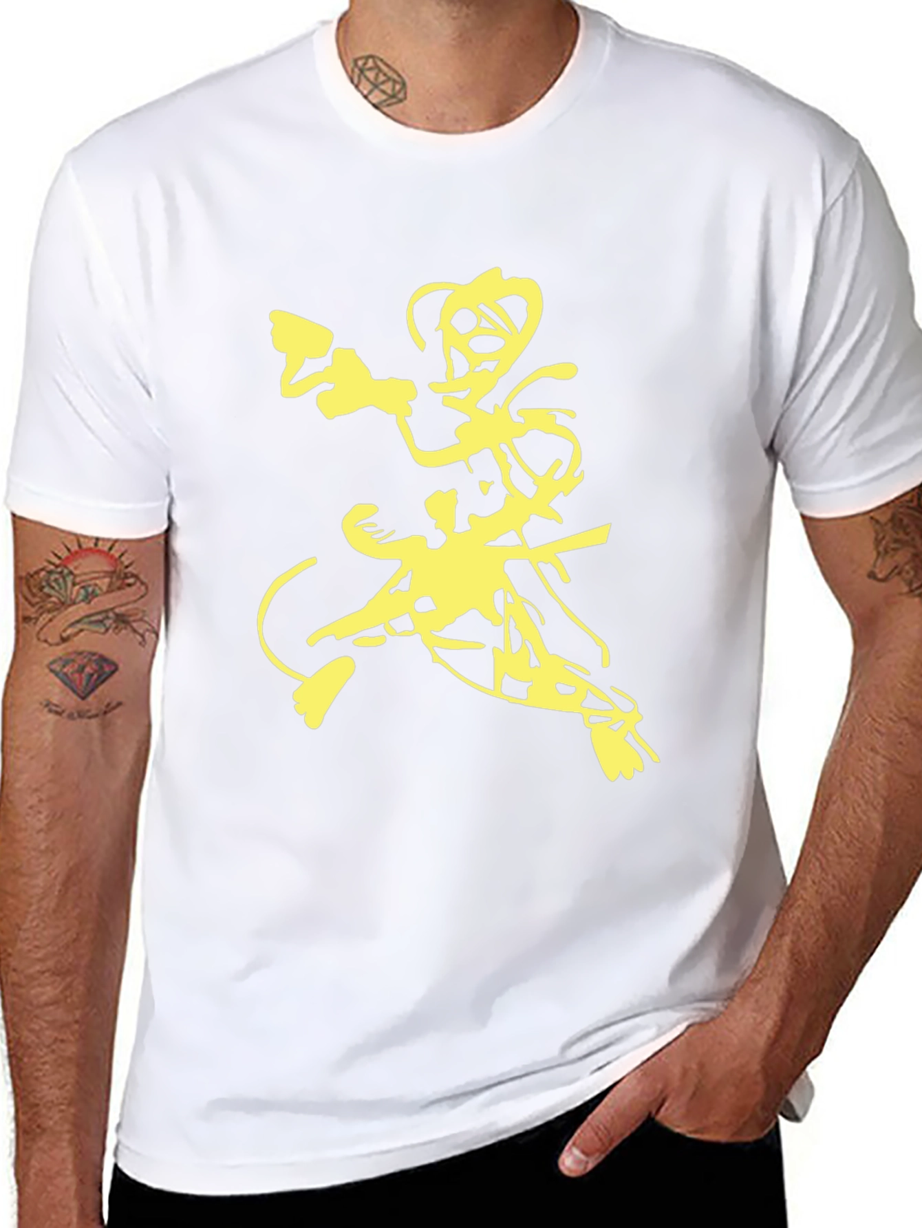 Abstract Graphic Print Tee - Modern Streetwear Style