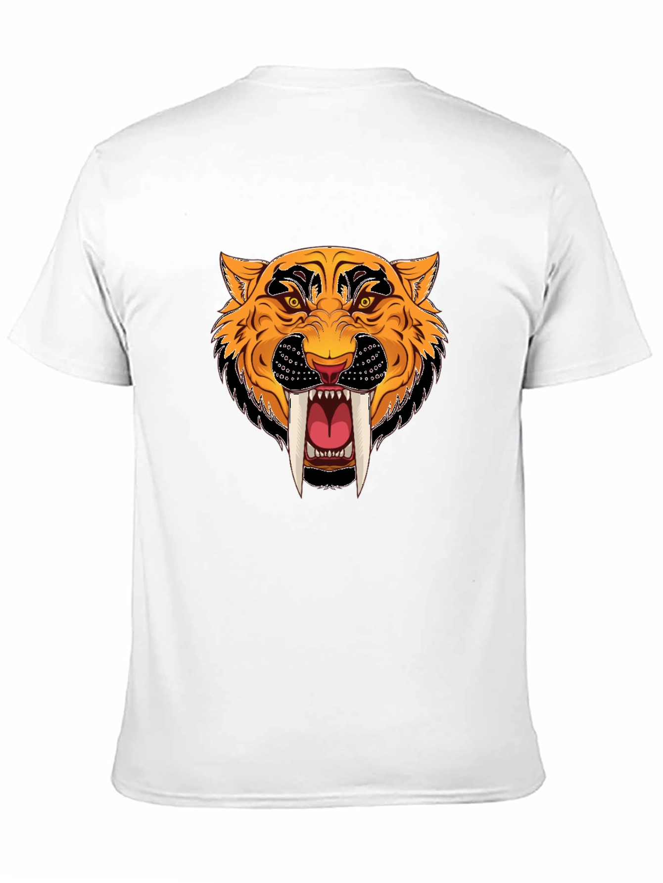 Black T-Shirt with Tiger Graphic