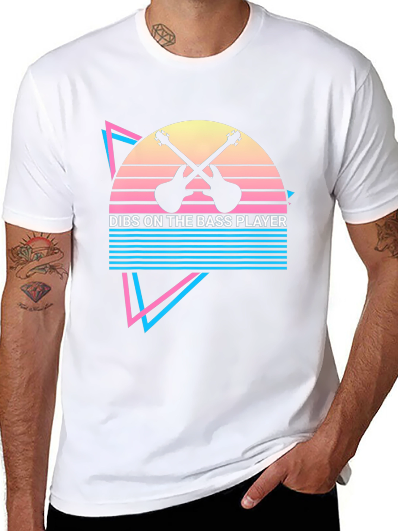 Dibs on the Bass Player Black Graphic Tee