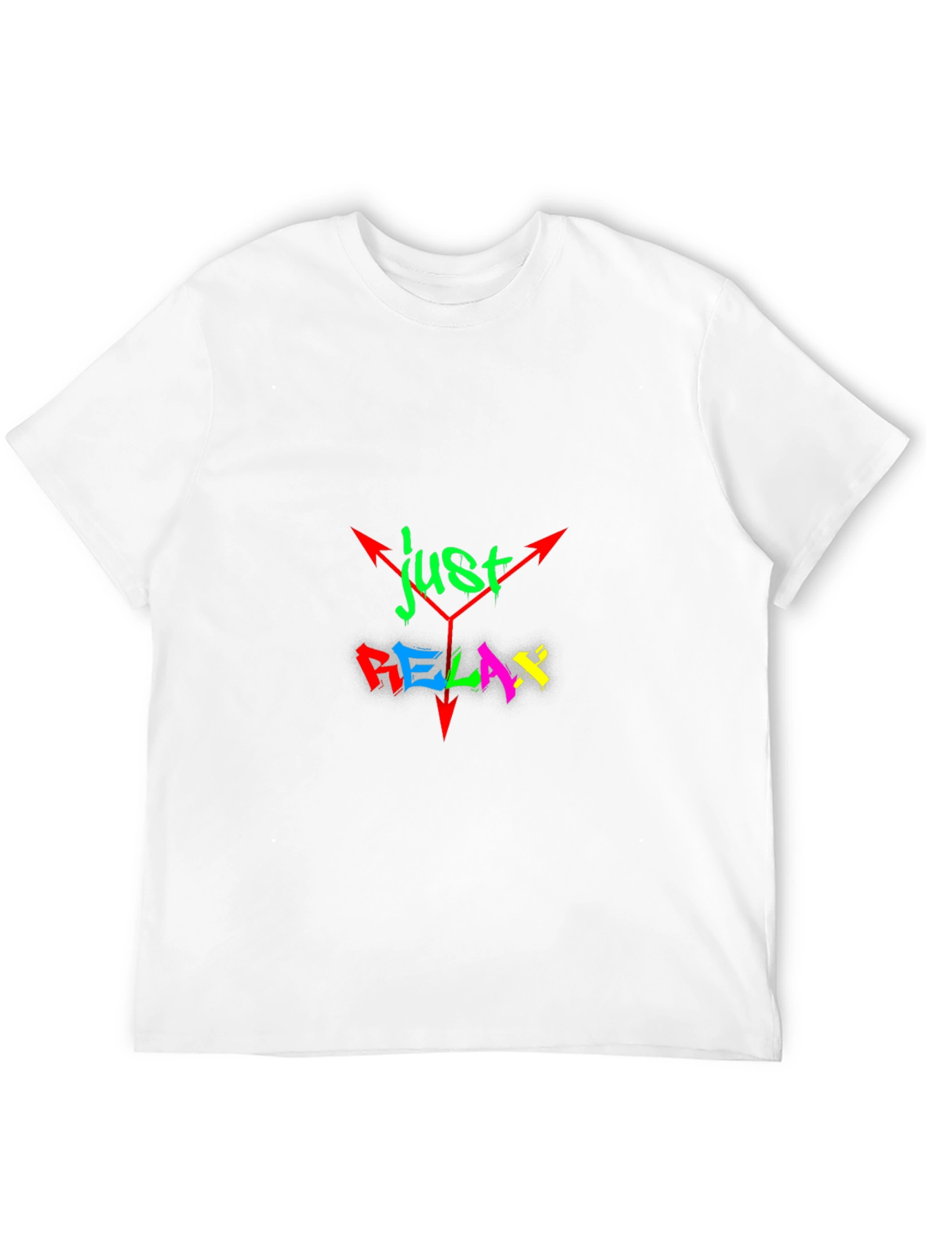 Just Relax Graphic Tee - Stylish Black Cotton T-Shirt