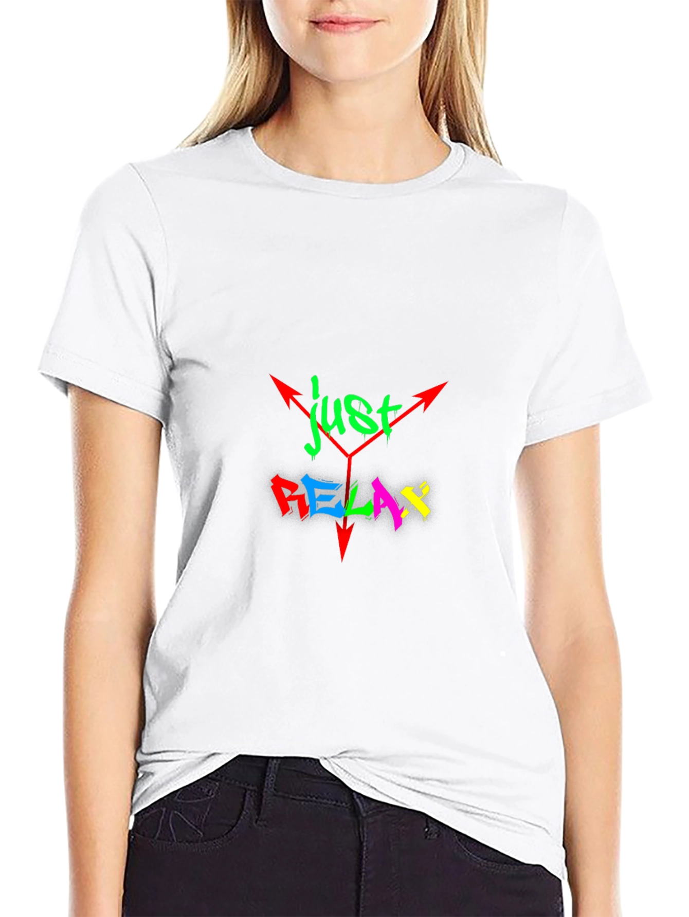 Just Relax Graphic Tee - Stylish Black Cotton T-Shirt