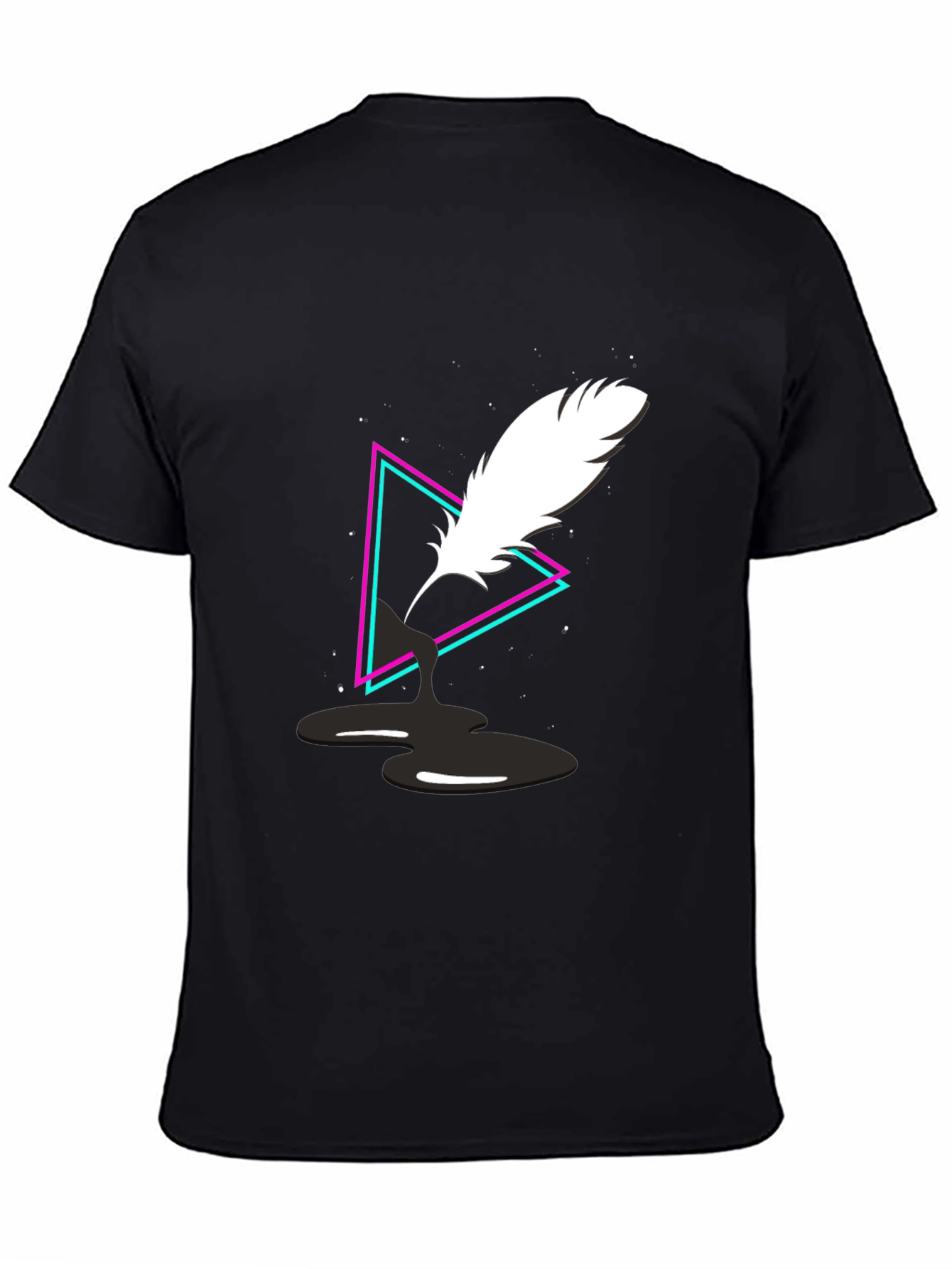 Quill Ink Triangle Graphic Tee - Black