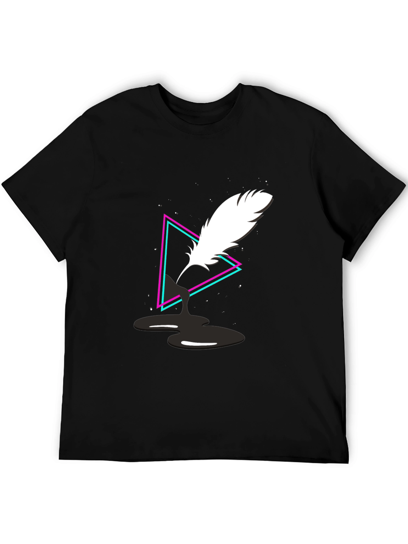 Quill Ink Triangle Graphic Tee - Black