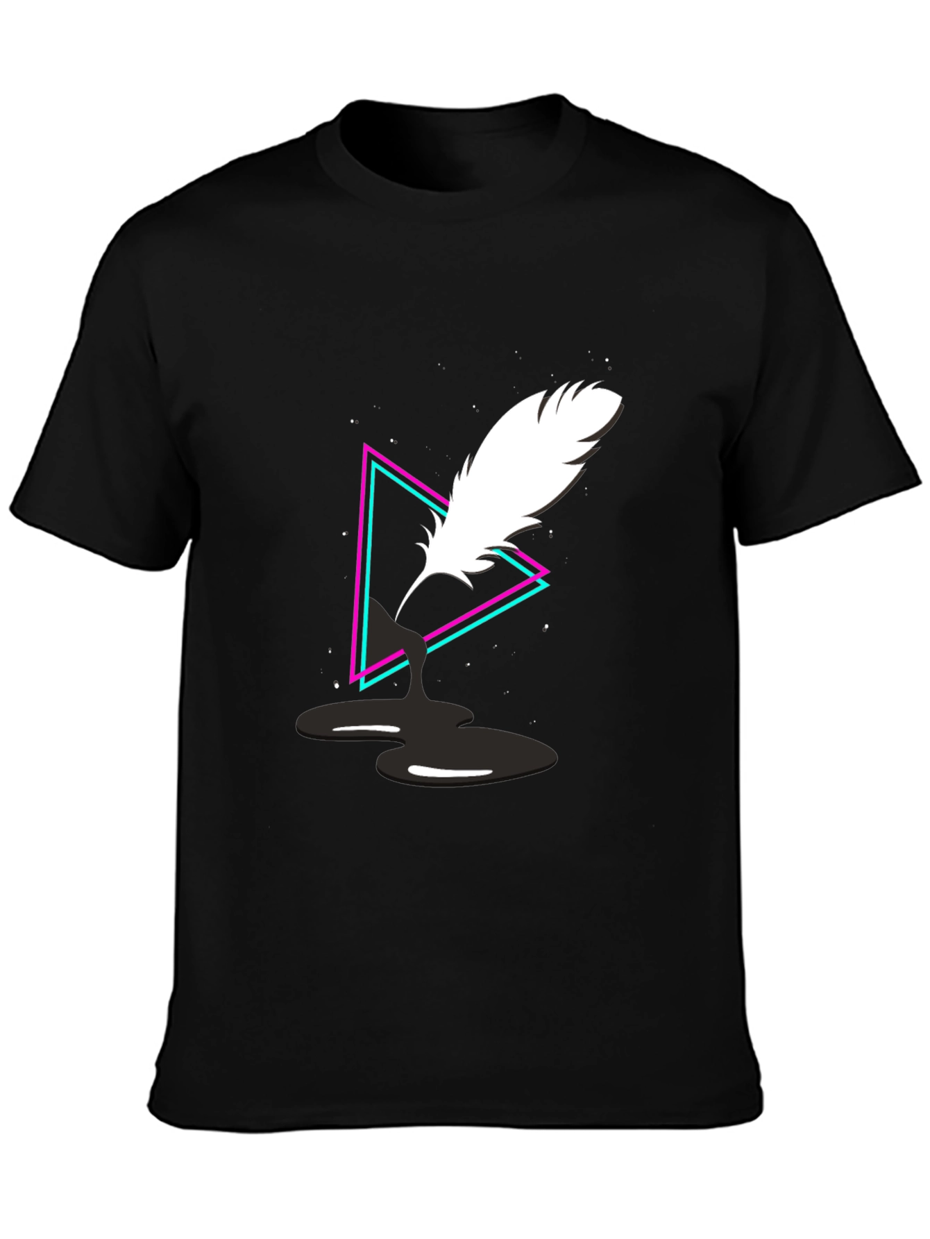 Quill Ink Triangle Graphic Tee - Black