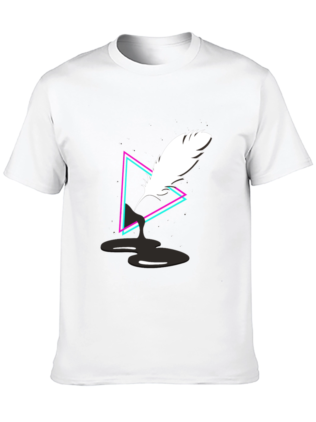 Quill Ink Triangle Graphic Tee - Black