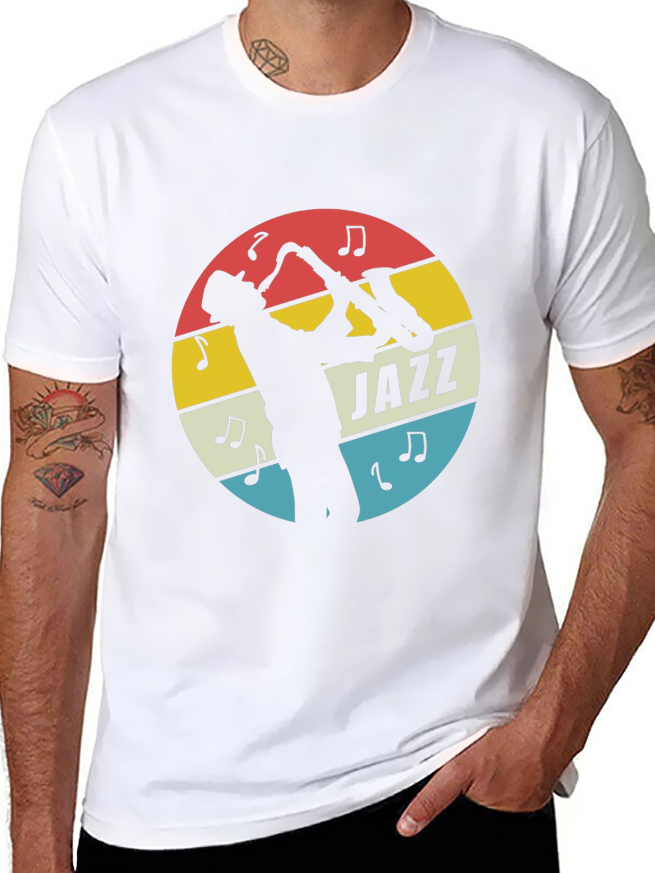 Jazz Saxophone Player Graphic Tee