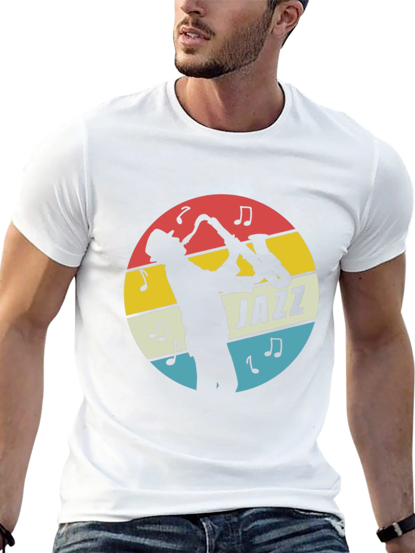 Jazz Saxophone Player Graphic Tee