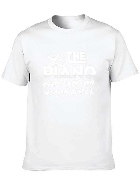 Piano Notes Graphic Tee - Music Lovers T-Shirt