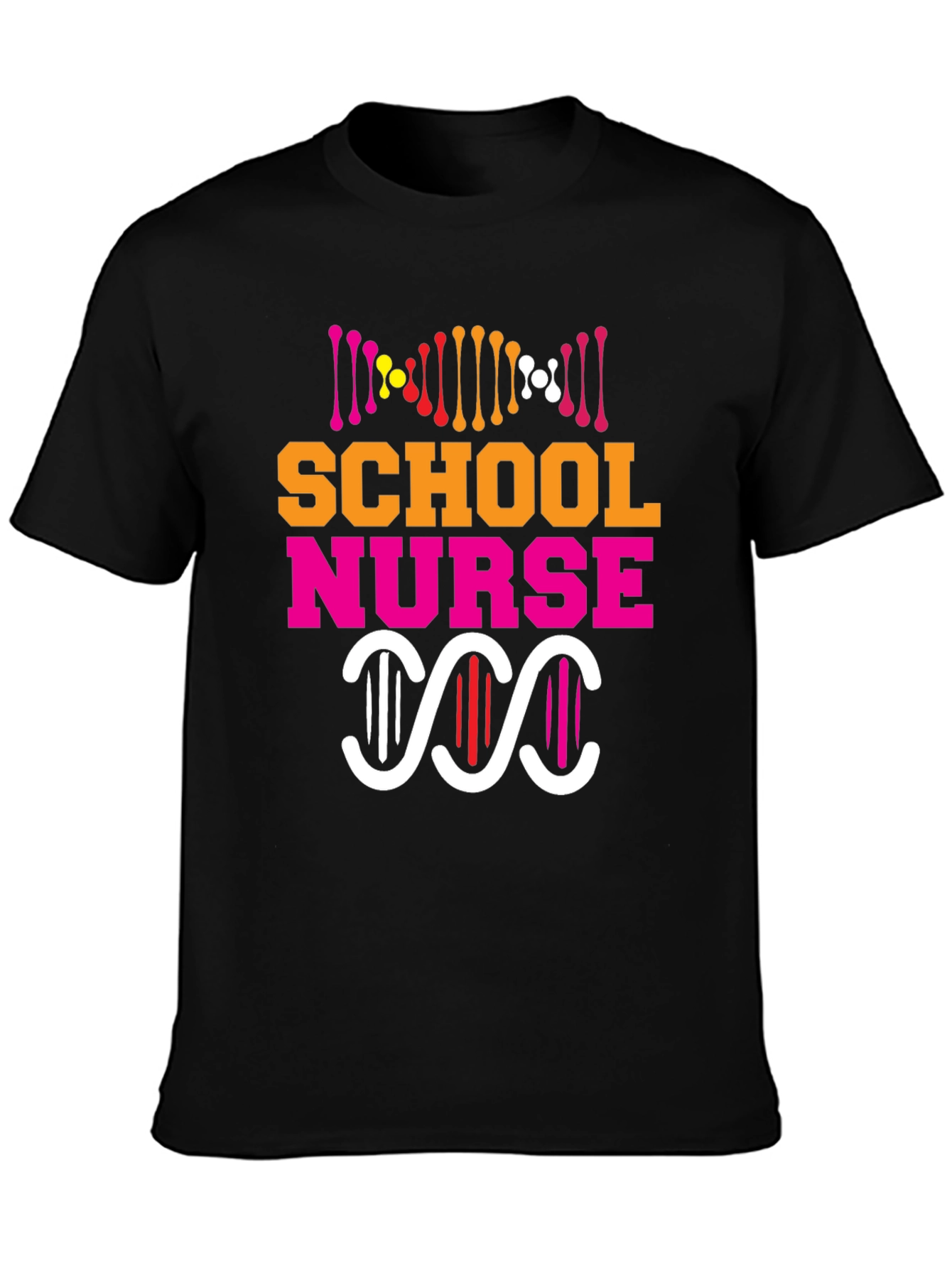 School Nurse DNA Graphic Tee - Black