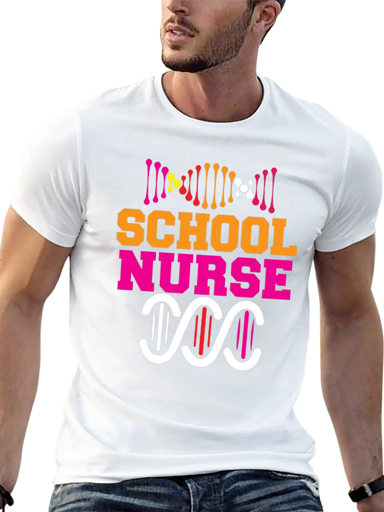 School Nurse DNA Graphic Tee - Black
