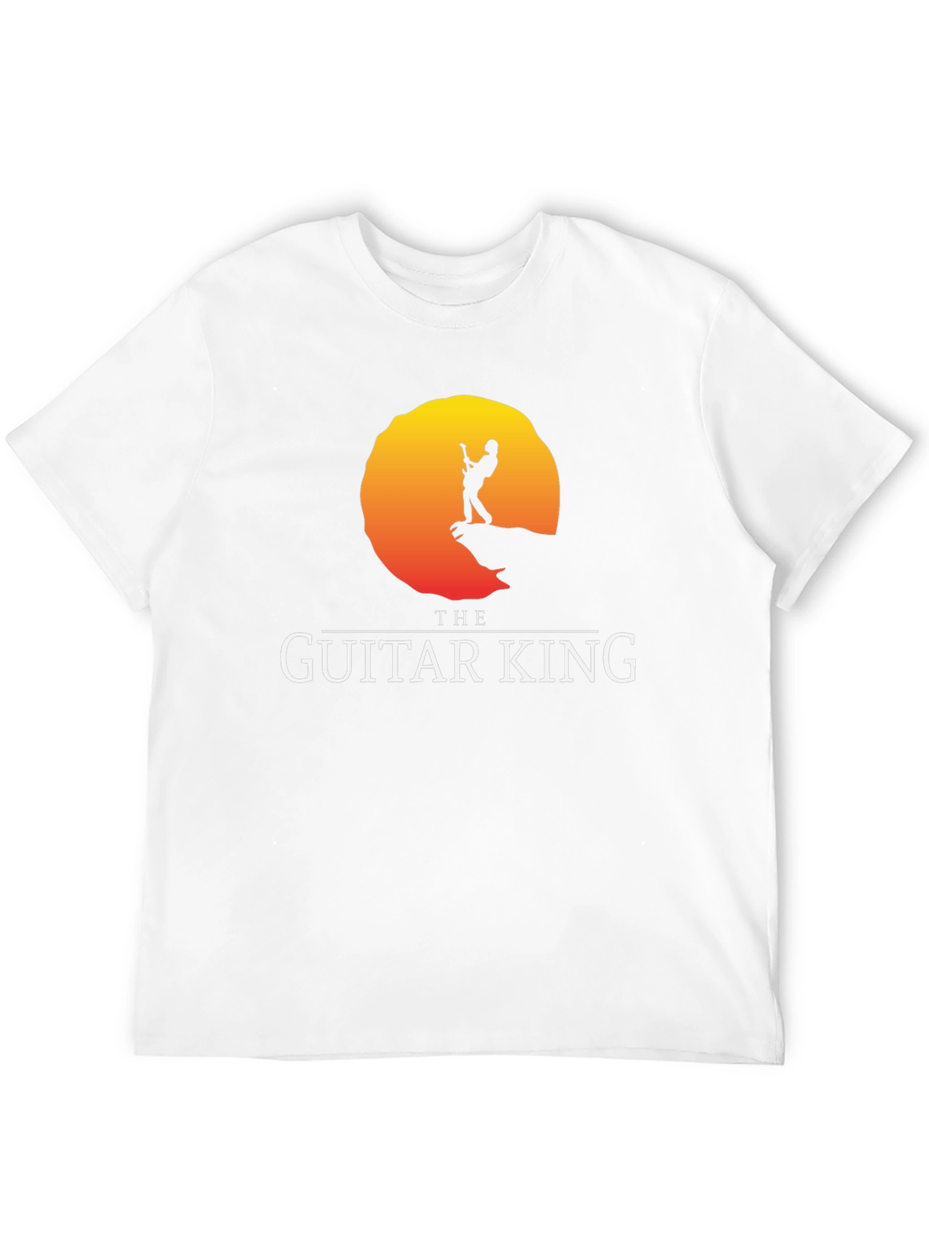 The Guitar King Black T-Shirt Musician Rock Tee