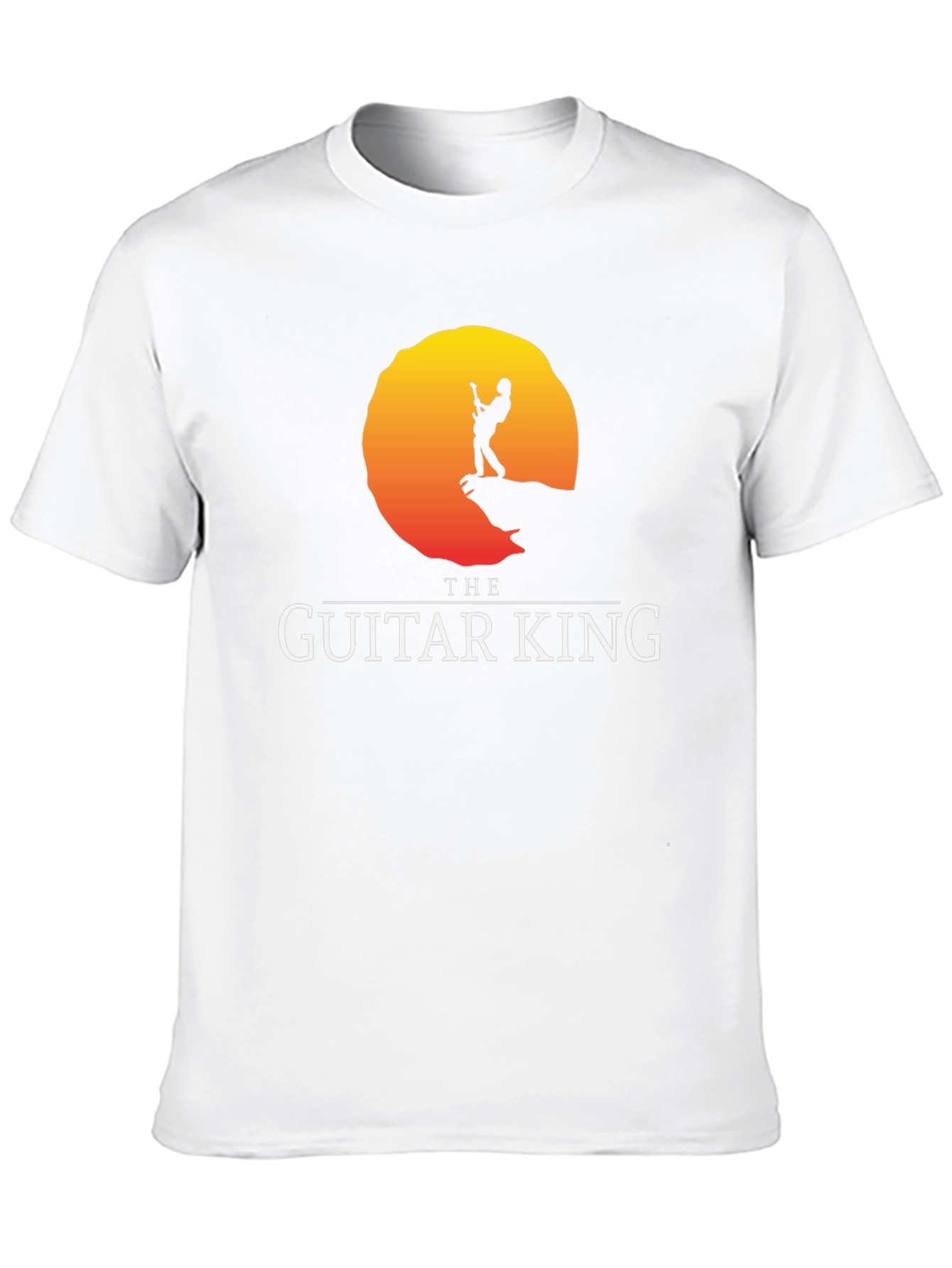 The Guitar King Black T-Shirt Musician Rock Tee