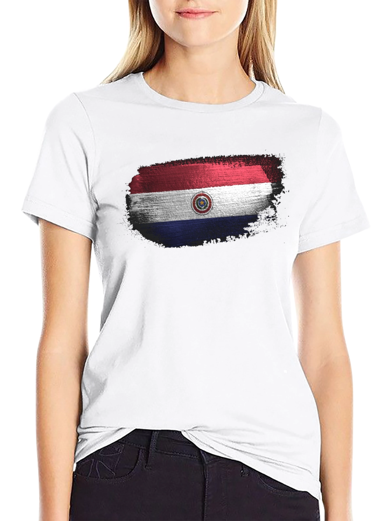 Paraguay Flag T-Shirt - Distressed Look