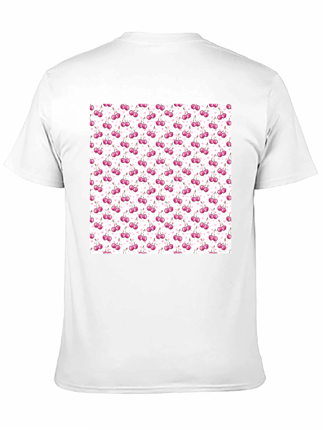 Cherry Print Tee - Stylish & Fun Black T-Shirt