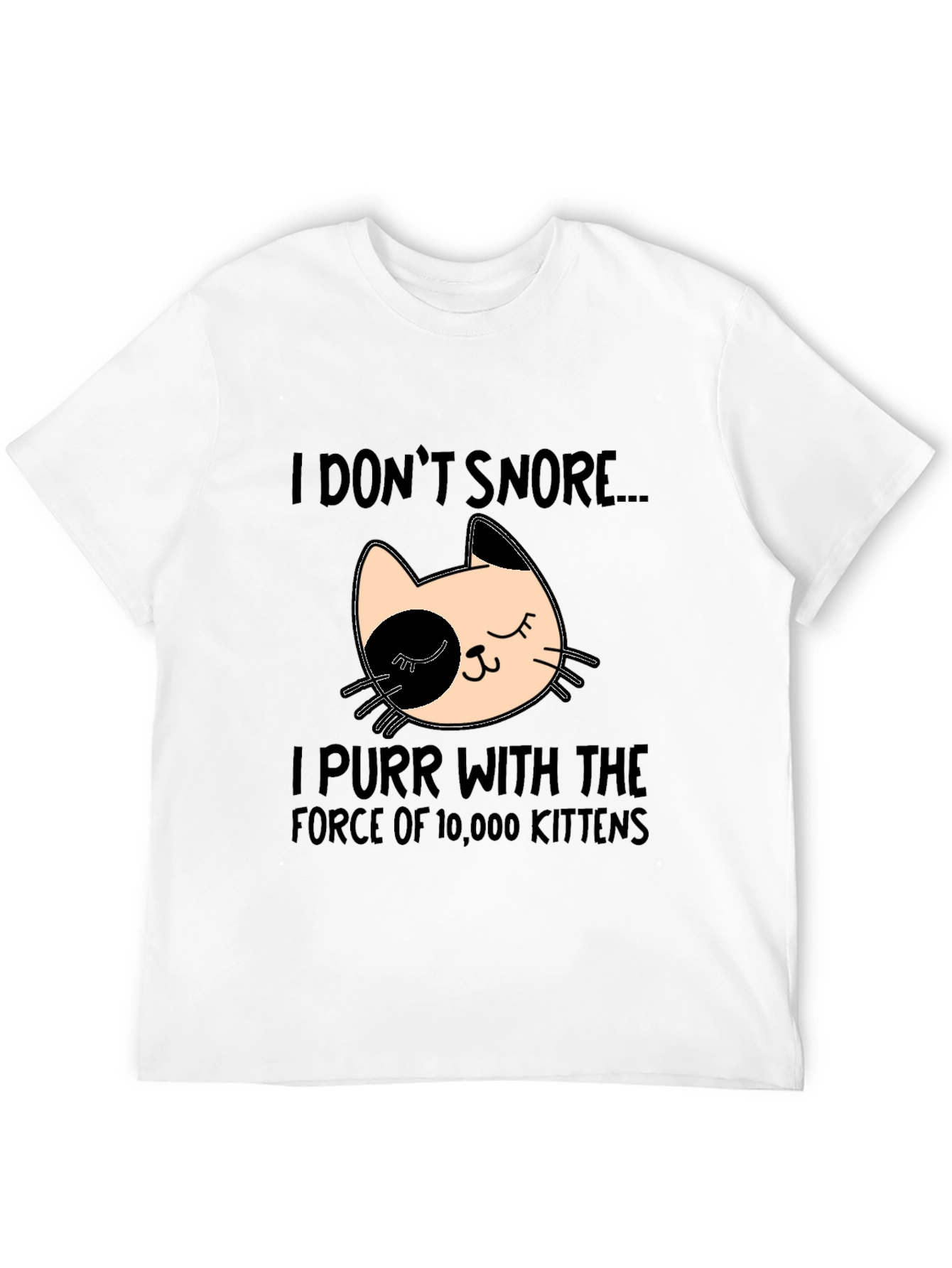 Funny Cat Purr T-Shirt - I Dont Snore