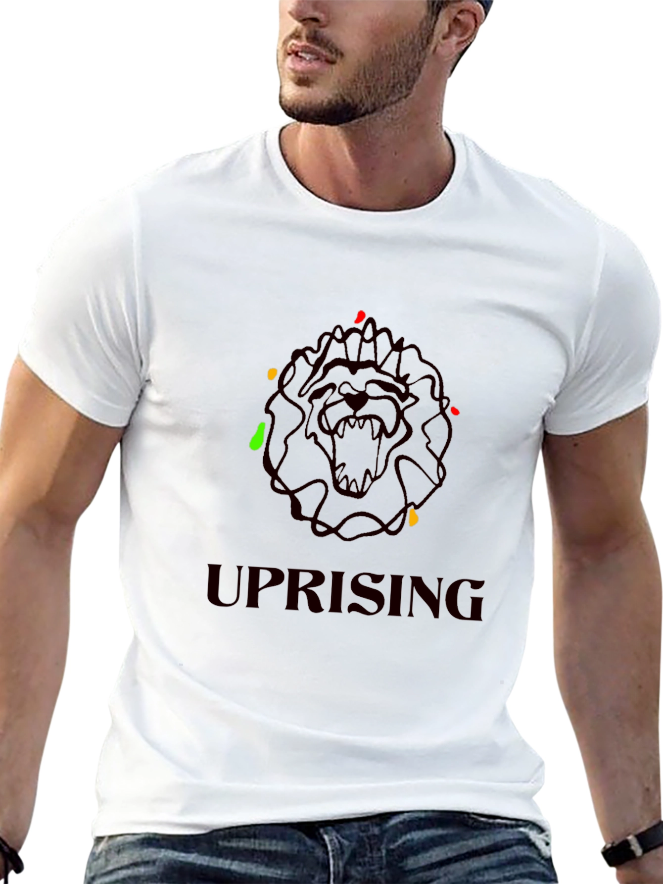 Uprising Lion Graphic Tee - Black
