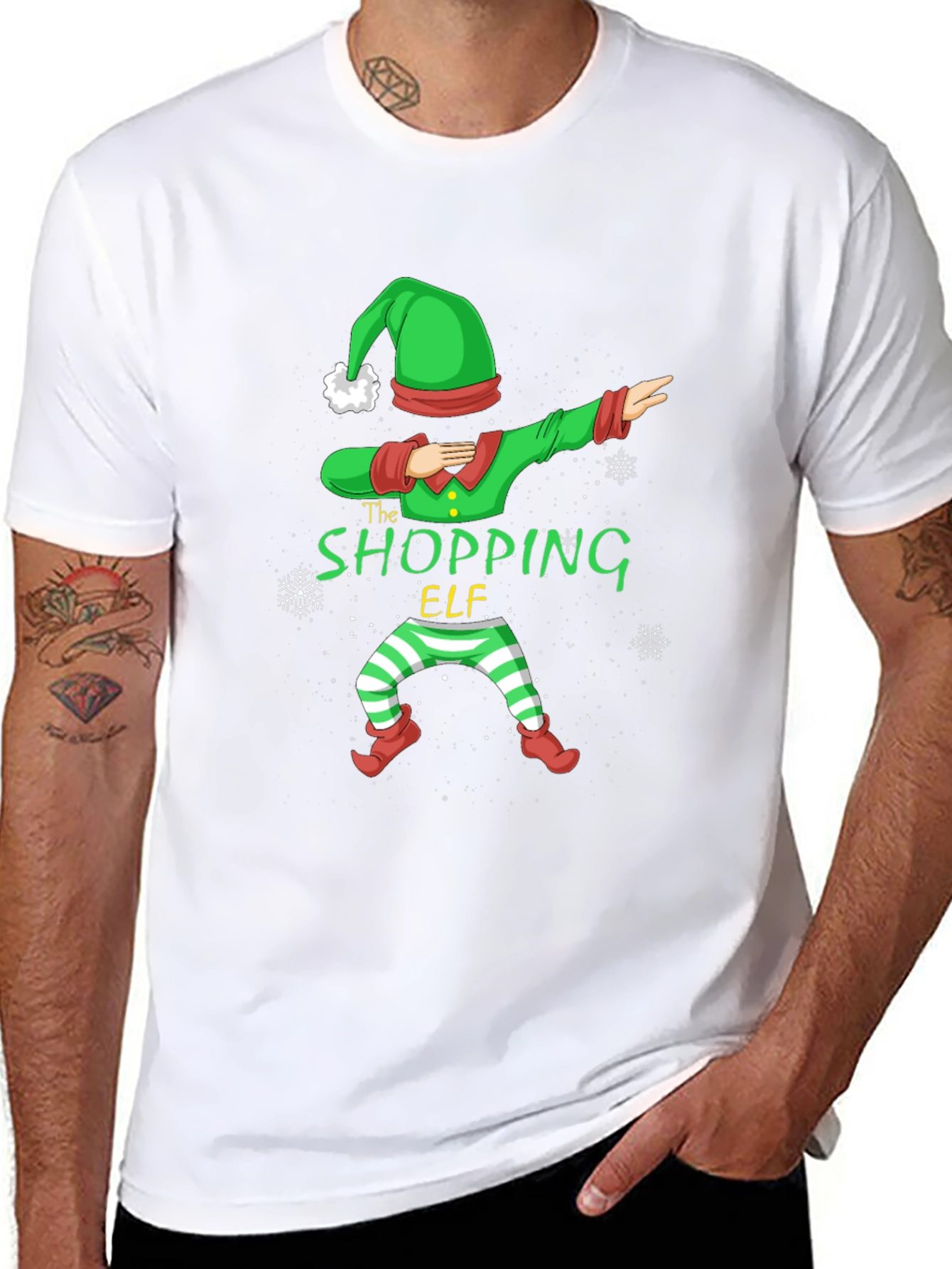 Shopping Elf Dabbing Christmas T-Shirt