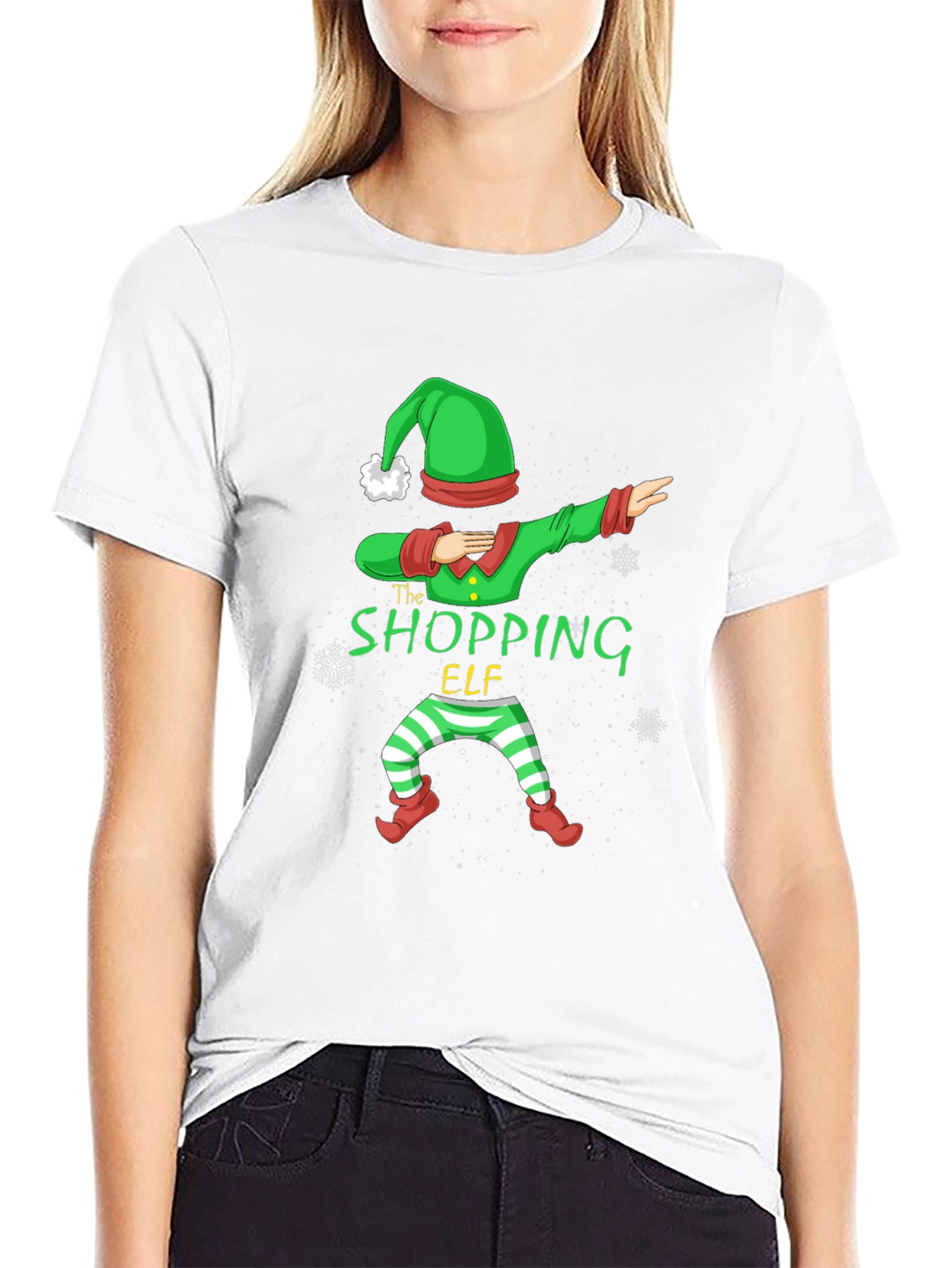 Shopping Elf Dabbing Christmas T-Shirt