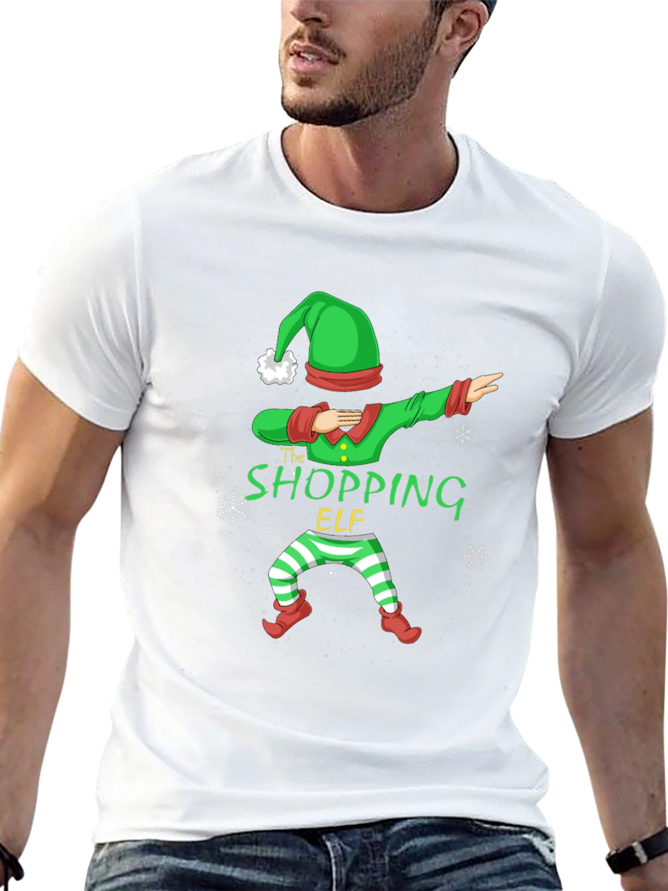 Shopping Elf Dabbing Christmas T-Shirt