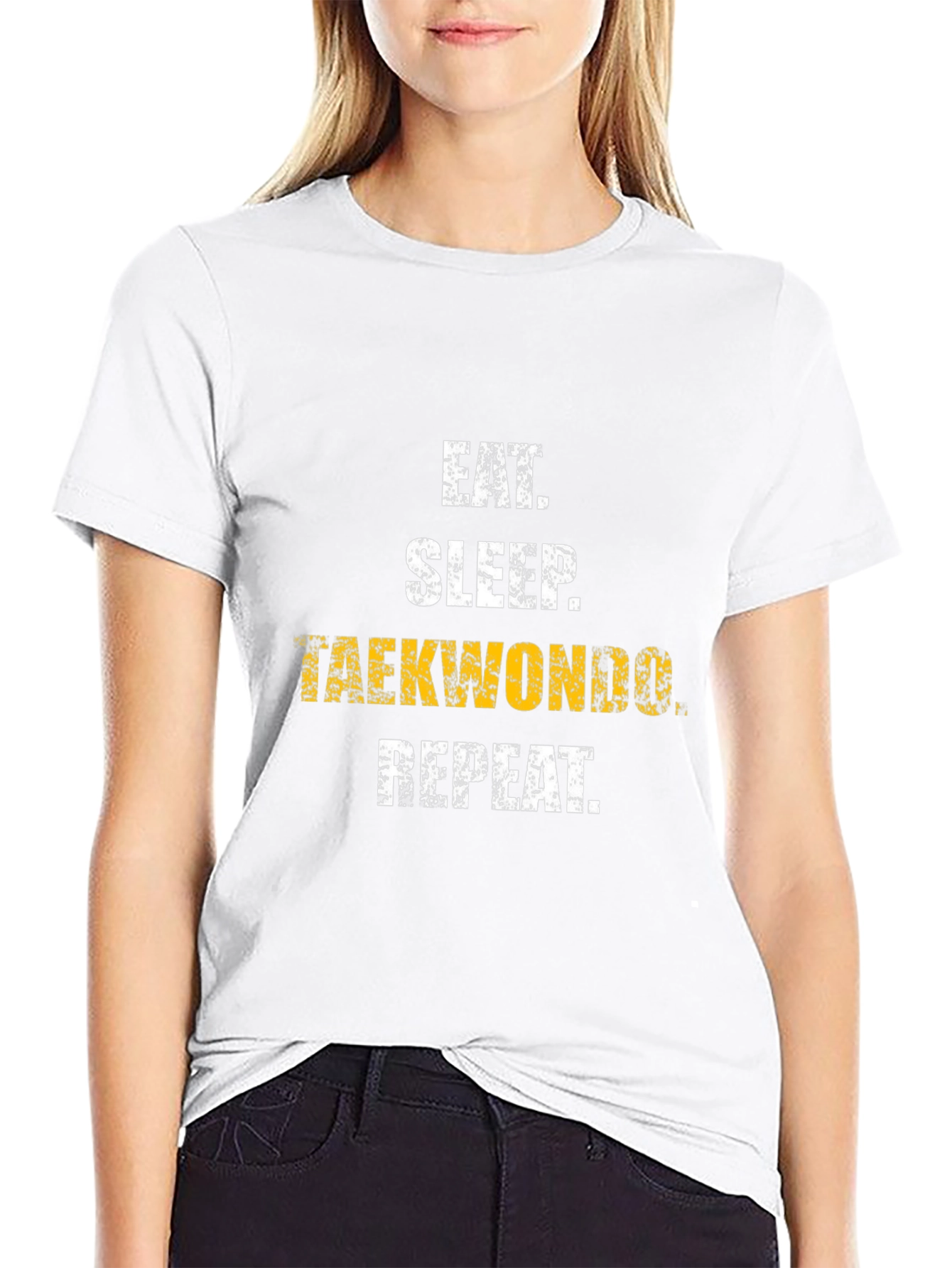 Eat Sleep Taekwondo Repeat Black T-Shirt