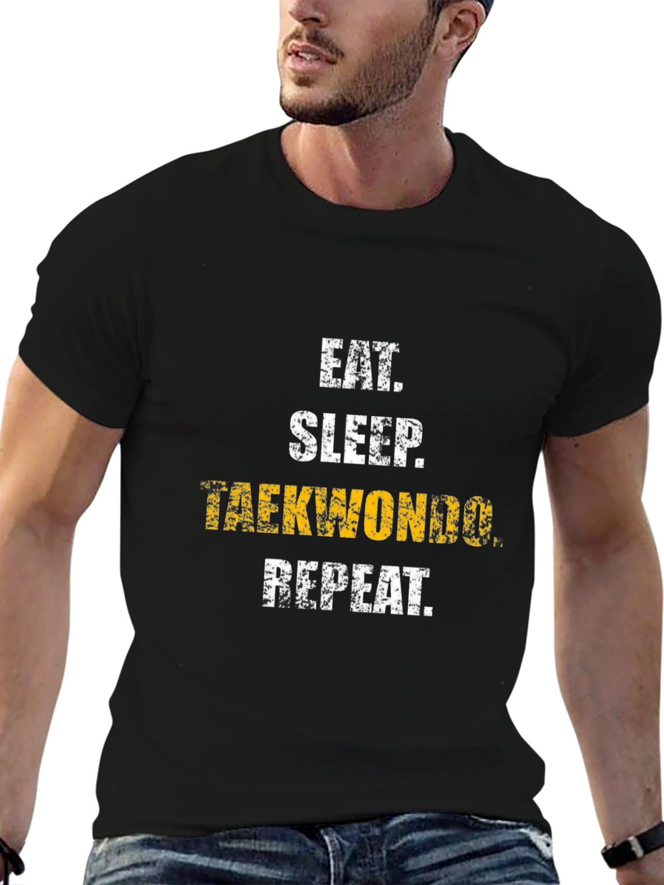 Eat Sleep Taekwondo Repeat Black T-Shirt