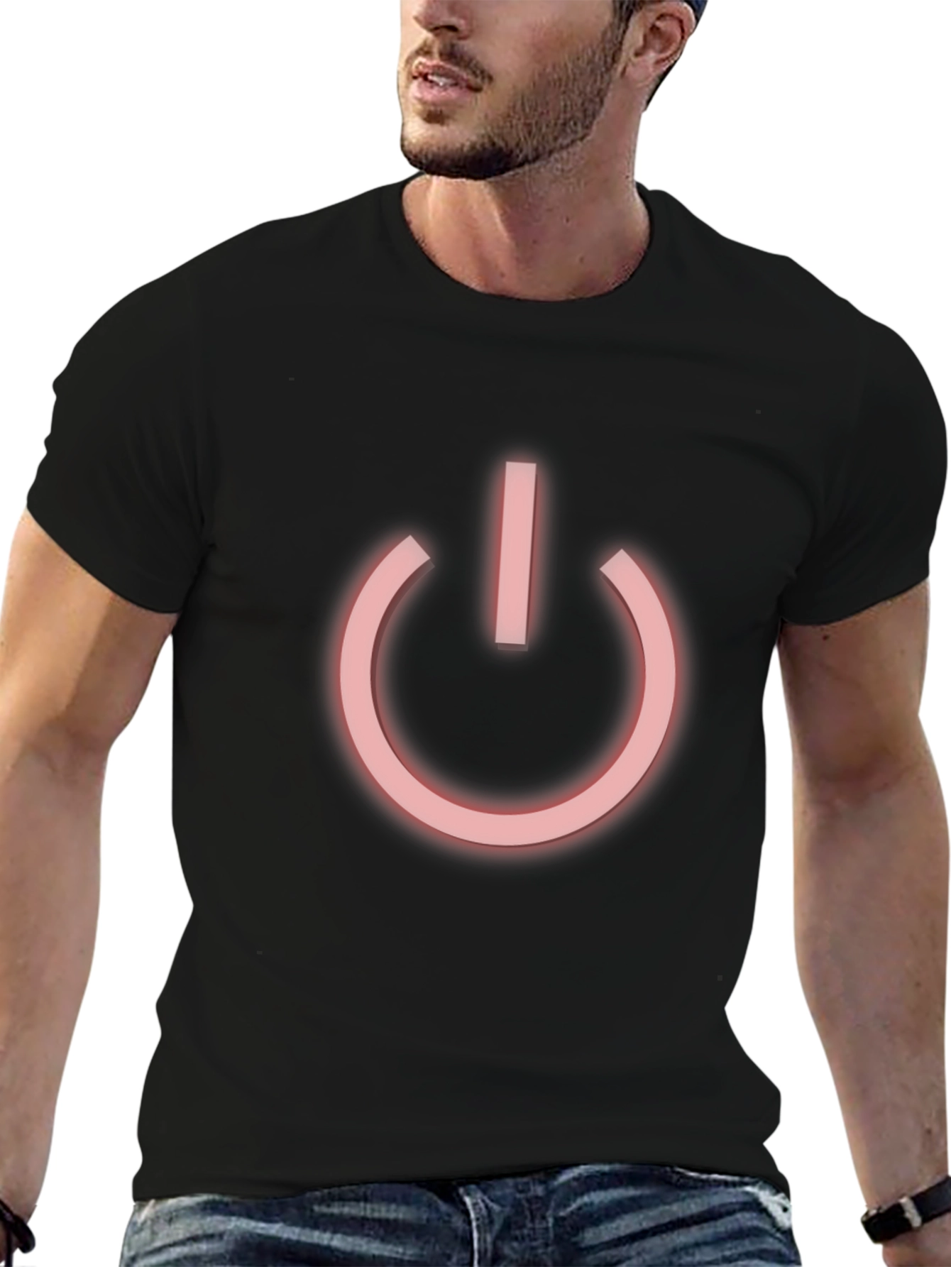 Power Icon T-Shirt - Black Graphic Tee